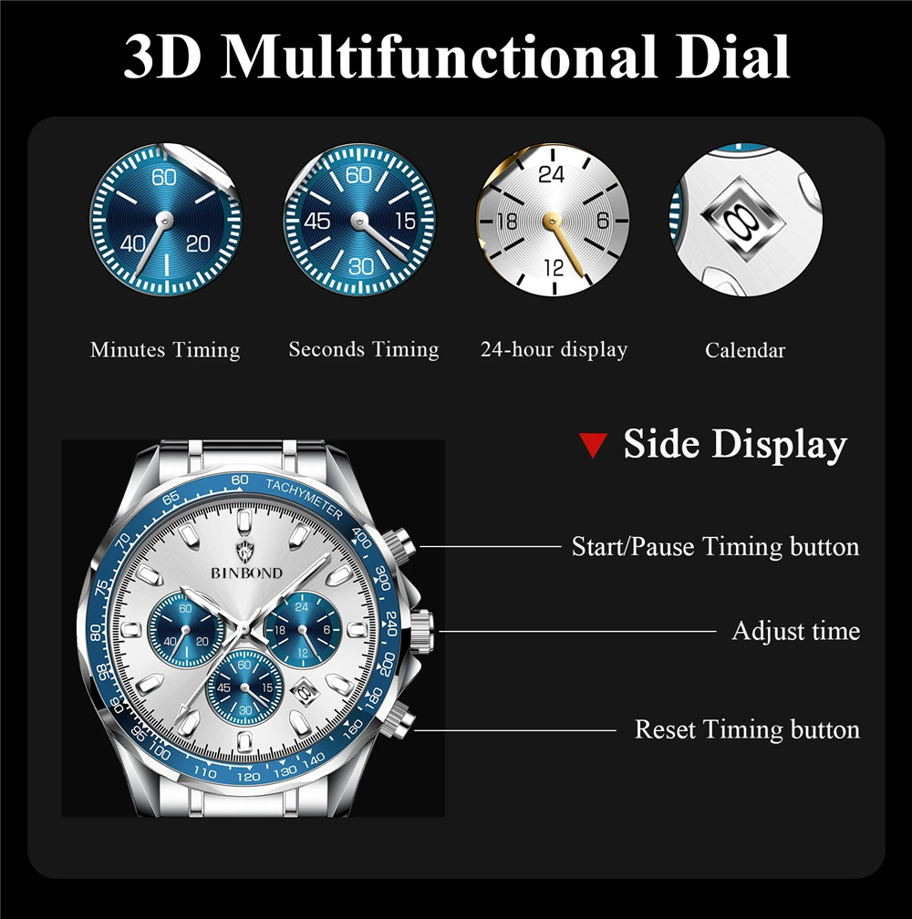 Sports New Men Chornograph Wat - Luxury Watch Investment ulasan dan harga