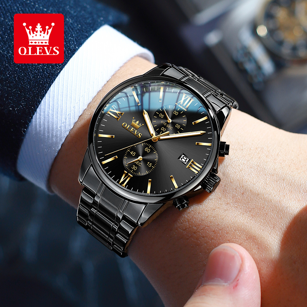 OLEVS 2886 Classic Black Quart - Luxury Watch Investment ulasan dan harga
