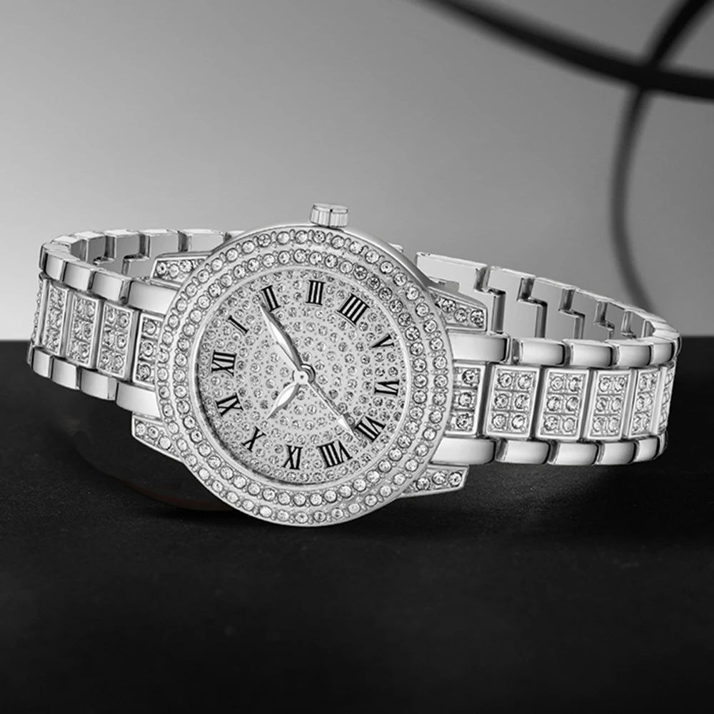 3PCS Silver Alloy Strap Women' - Luxury Watch Gift For Her ulasan dan harga