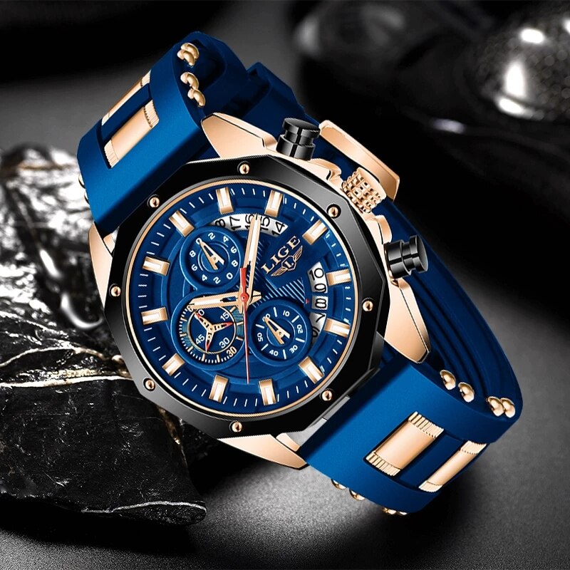 LIGE Fashion Men Watches Top B - Luxury Watch Investment ulasan dan harga