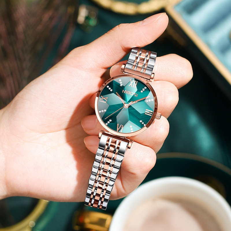 NIBOSI Fashion Rhombus Mirror  - Luxury Watch Top 10 ulasan dan harga