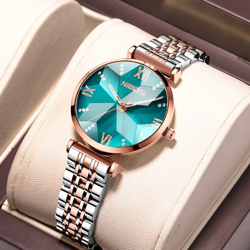NIBOSI Fashion Rhombus Mirror  - Luxury Watch Top 10 ulasan dan harga
