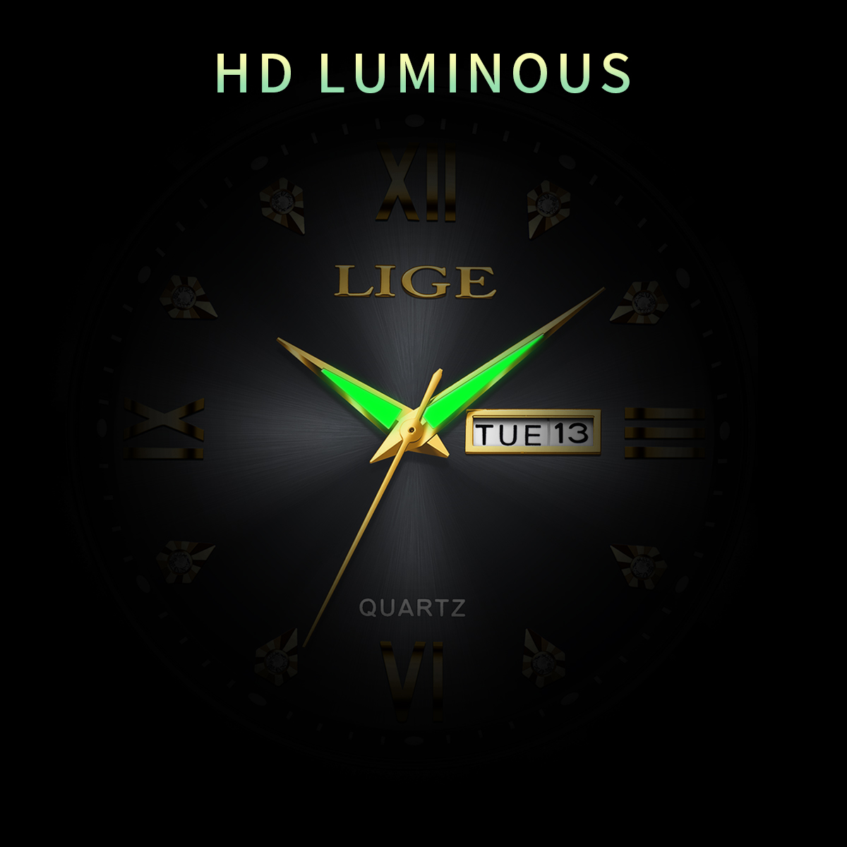 LIGE New Men's Luxury Watch Bu - Luxury Watch Top 10 ulasan dan harga