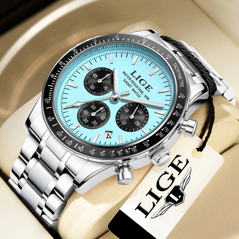 LIGE Top Brand Luxury New Men  - Luxury Watch Top 10 ulasan dan harga