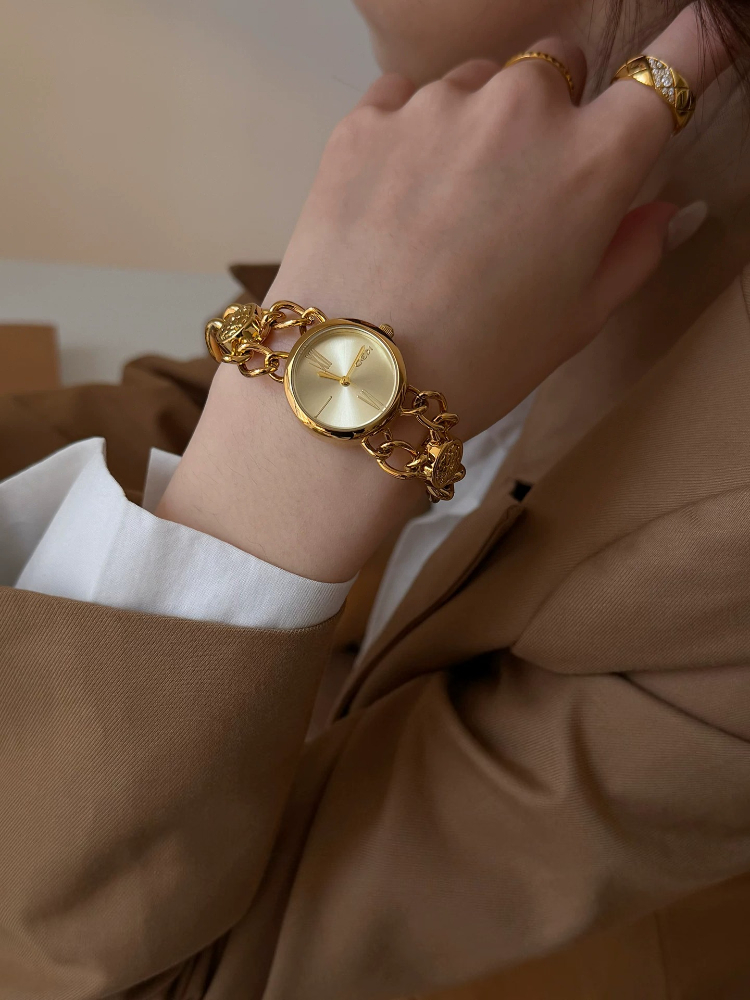 Elegant Minimalist Gold 22mm W - Luxury Watch Gift For Her ulasan dan harga