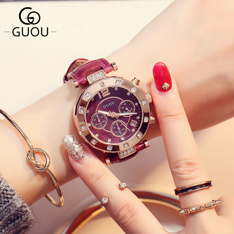 2018 GUOU Top Brand Fashion Lu - Luxury Watch Top 10 ulasan dan harga