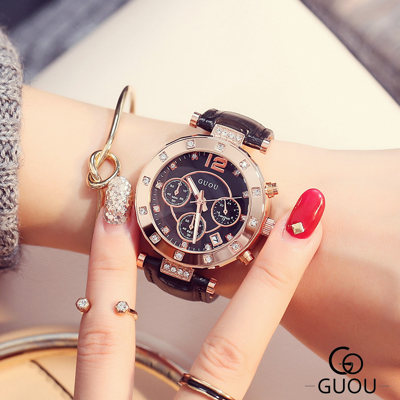 2018 GUOU Top Brand Fashion Lu - Luxury Watch Top 10 ulasan dan harga