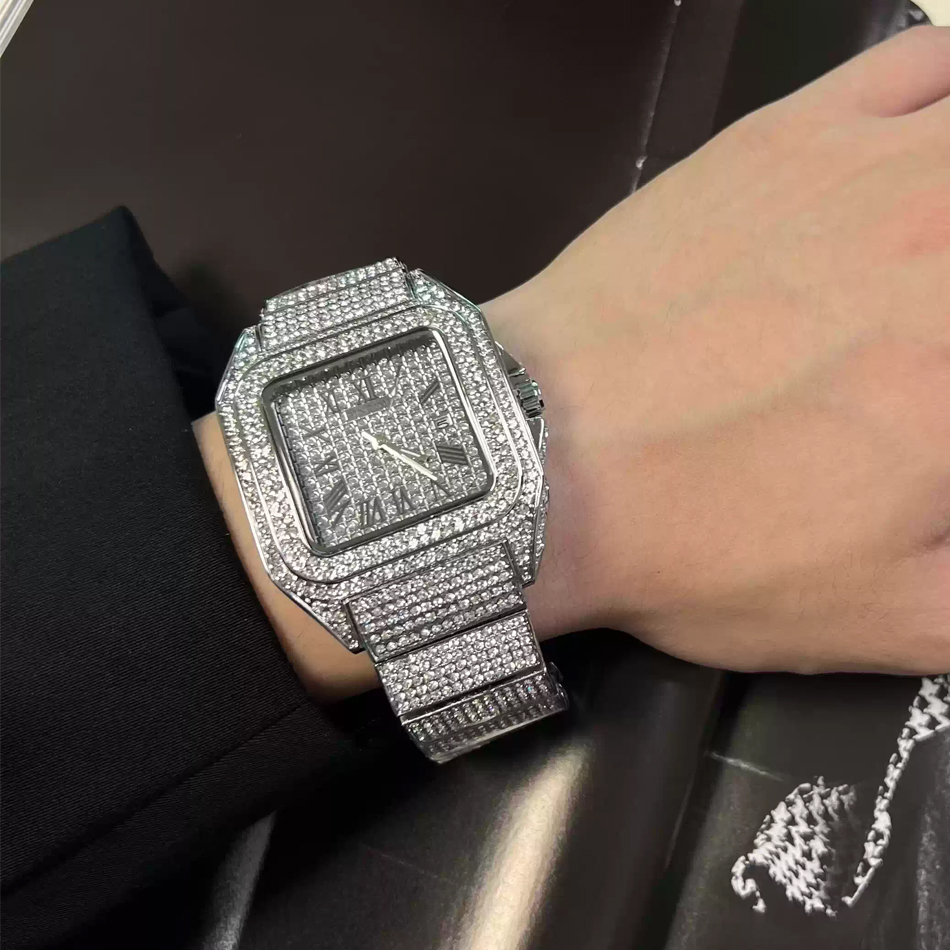 Gold or Black Watch Ice Out Sq - Luxury Watch Iceberg ulasan dan harga