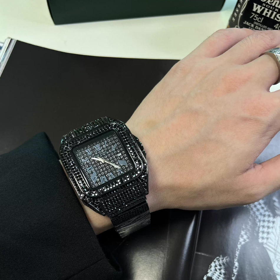 Gold or Black Watch Ice Out Sq - Luxury Watch Iceberg ulasan dan harga